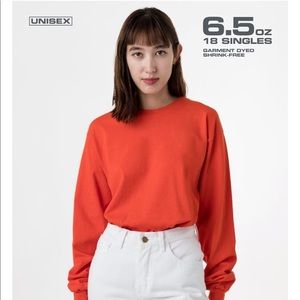 Los Angeles Apparel Long Sleeve Garment Dye Tee